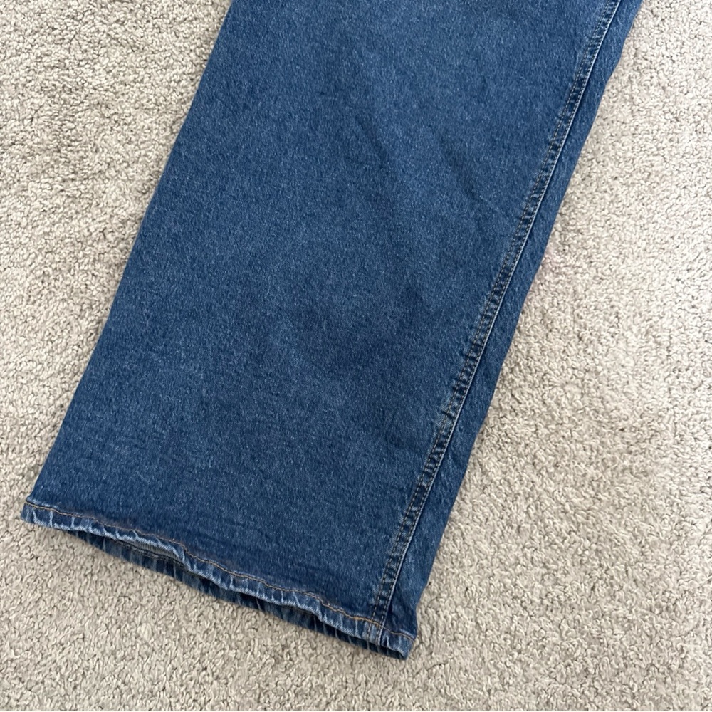 NWT DO Dee Ocleppo Jeans Mid Rise Wide Leg Mid Wash Size 16 Cool Girl Old Money - Picture 2 of 13